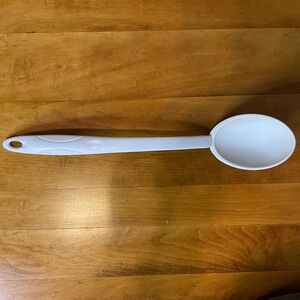 Vintage White Melamine Ladle Kitchen Utensil Heat Resistant Up To‎ 240F Heavy